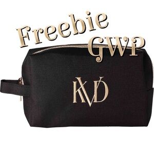 🛍️ FREE w/$30 KVD Kat Von D Beauty Cosmetic Makeup Bag Tote Pouch New in Plasti